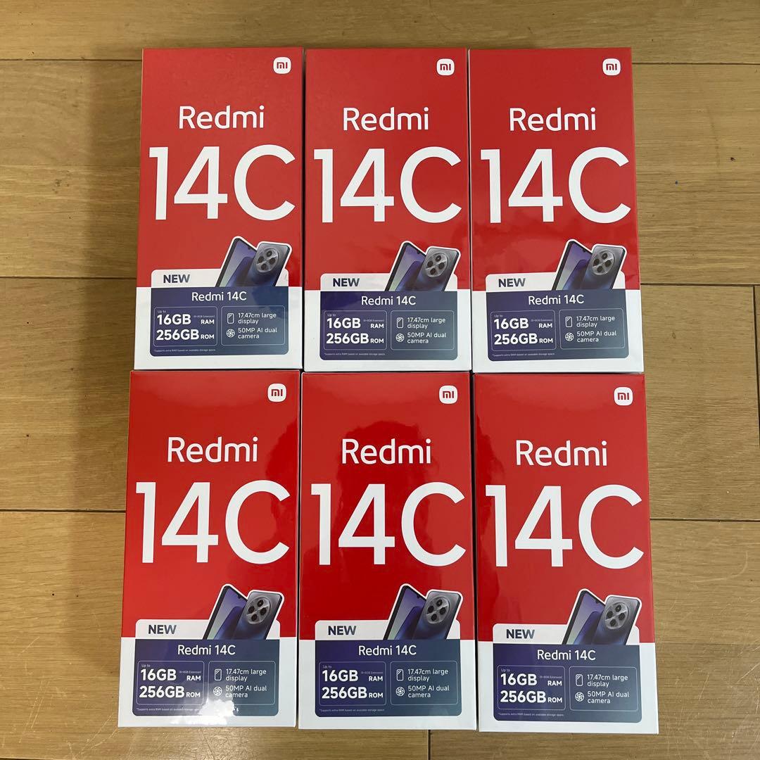 新品未開封シュリンク付Xiaomi Redmi 14C 256GB 6台セット
