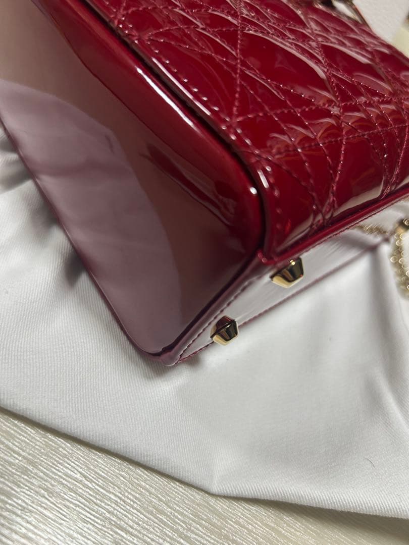 u*可様 Lady Dior バッグ ミニ レッド