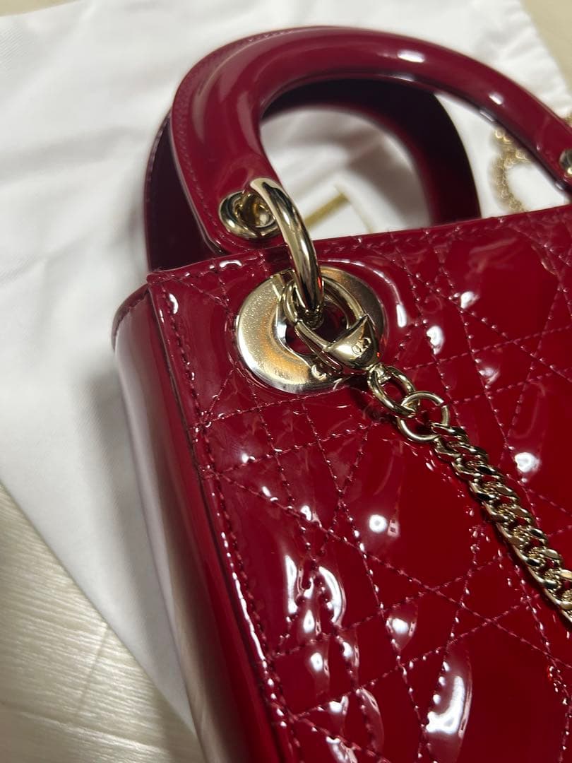 u*可様 Lady Dior バッグ ミニ レッド