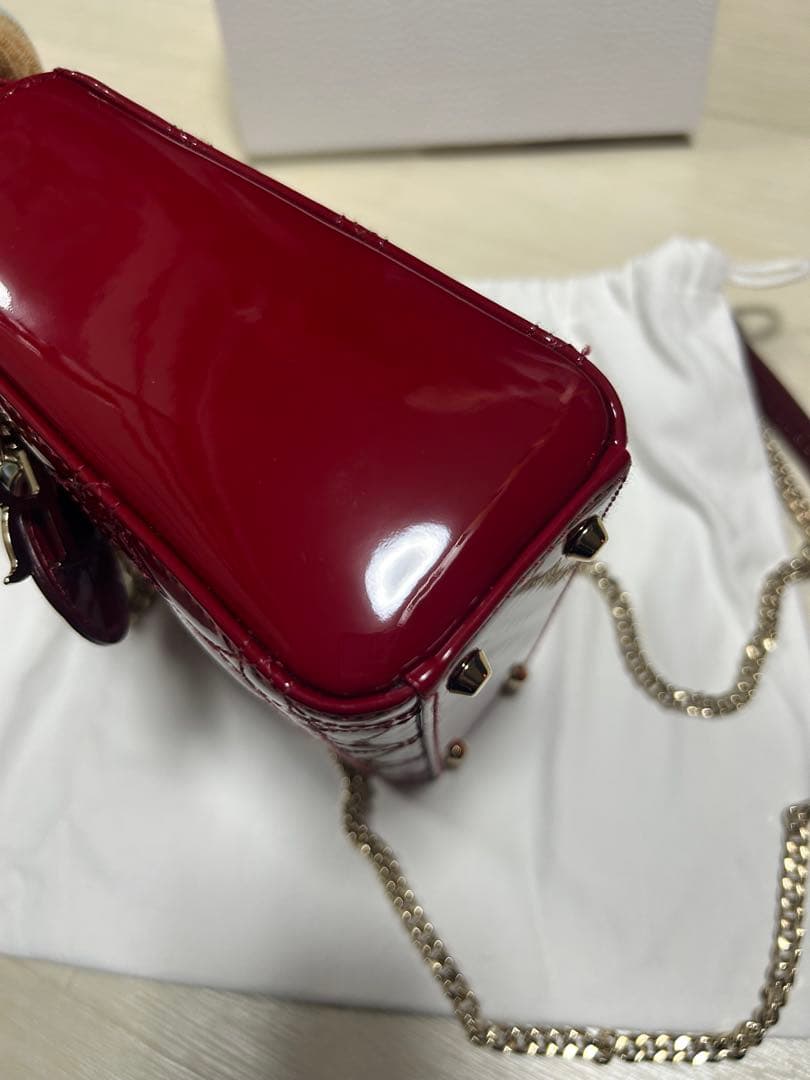 u*可様 Lady Dior バッグ ミニ レッド