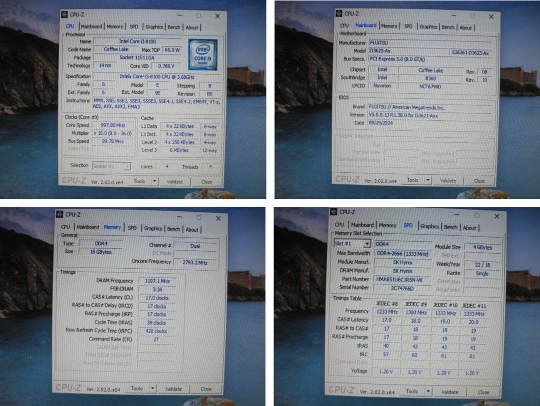 Windowsデスクトップ 2.D588VX i3-8100/16G/SSD512GB