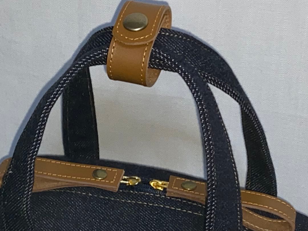 ☆岡山デニム☆ステンシル☆トラネコ☆リュック対応☆4wayボストンバッグ