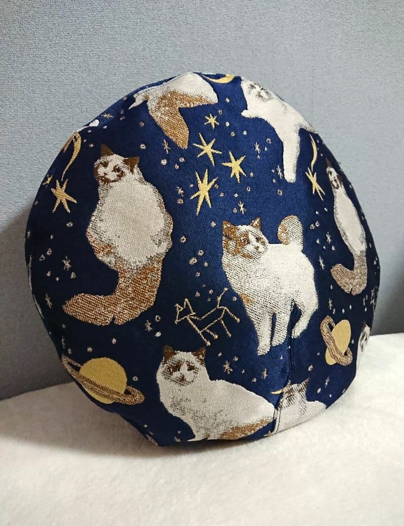 【可愛すぎる猫柄！】CA4LA カシラ ベレー帽 ネコ 猫 宇宙 星 星座