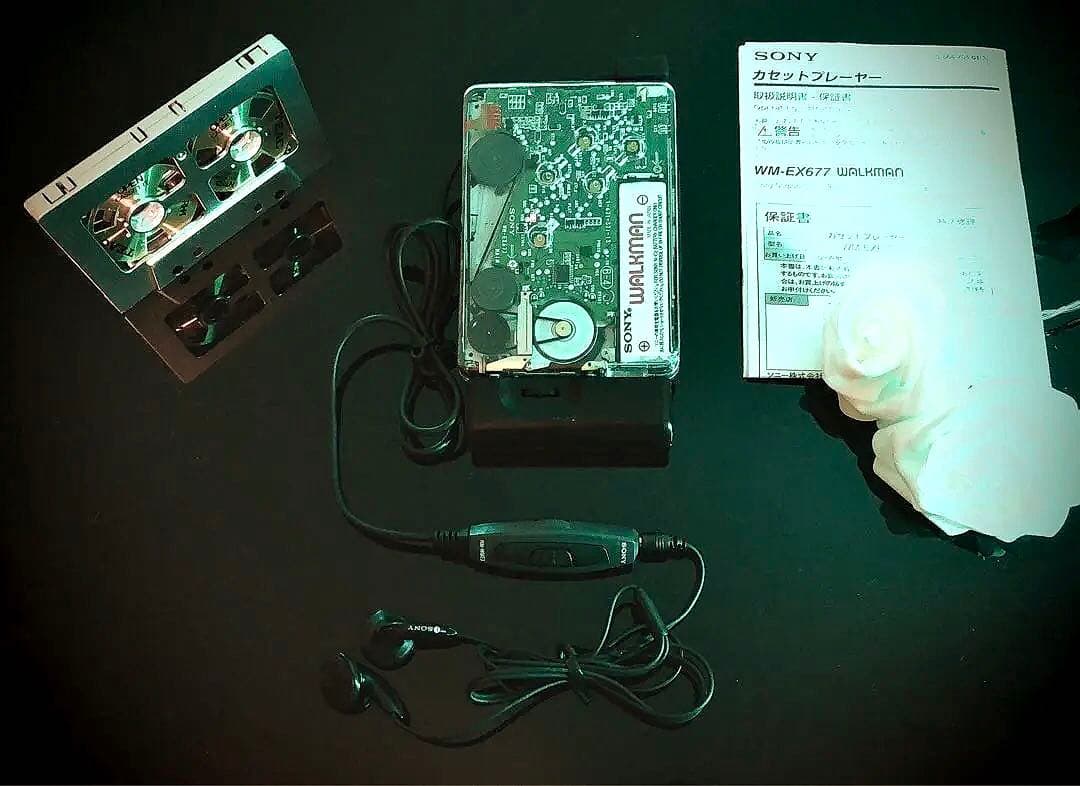 カセットウォークマンSONY WM-EX677透明カバー「整備済み、完動超美品」