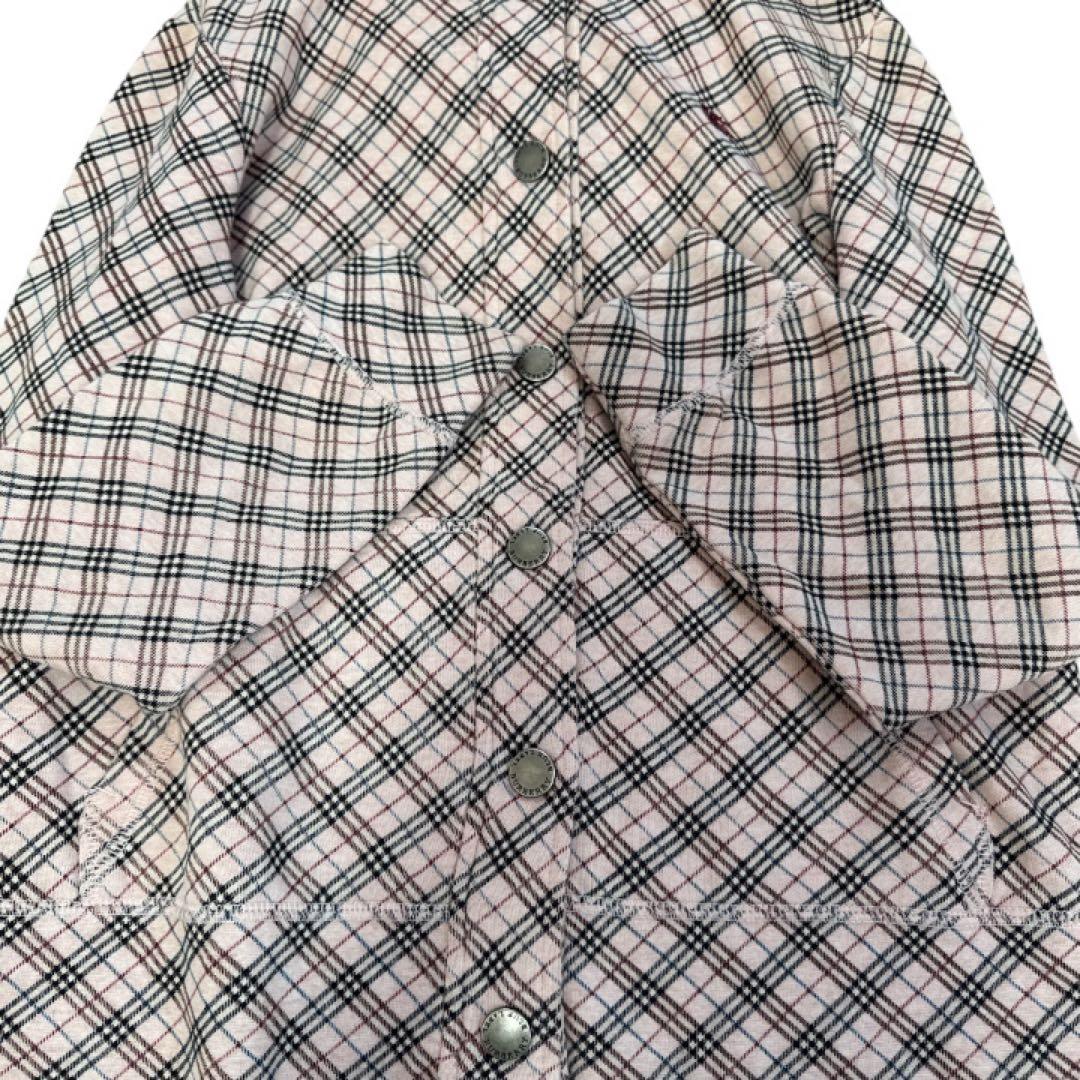BURBERRY LONDON BLUE LABELチェック柄フード付きパーカー