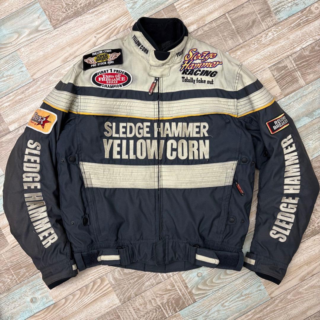 イエローコーン レーシングジャケット ライナー付 XL フェード クッション