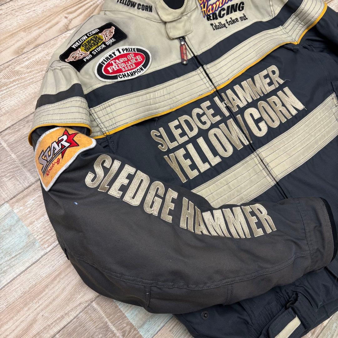 イエローコーン レーシングジャケット ライナー付 XL フェード クッション