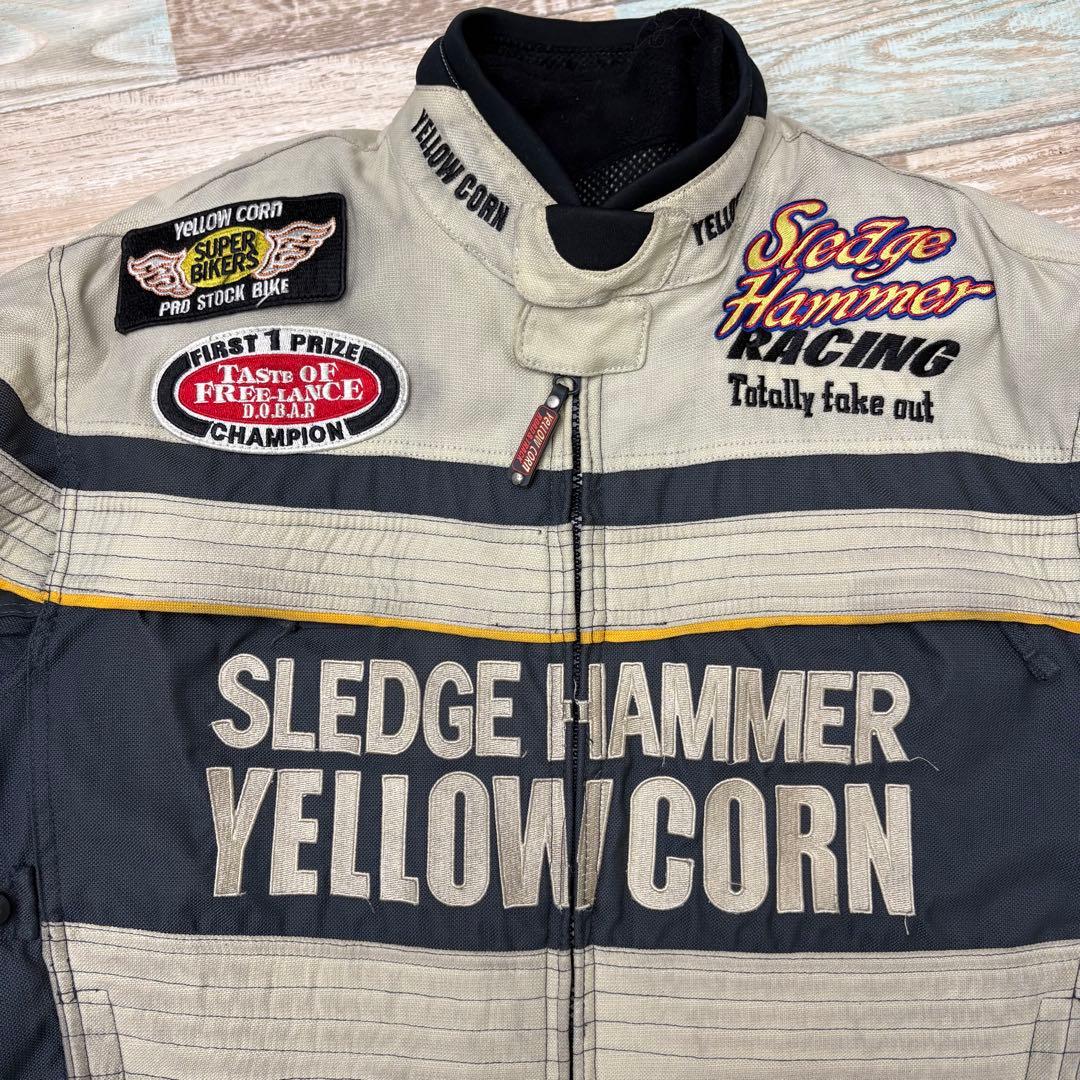 イエローコーン レーシングジャケット ライナー付 XL フェード クッション