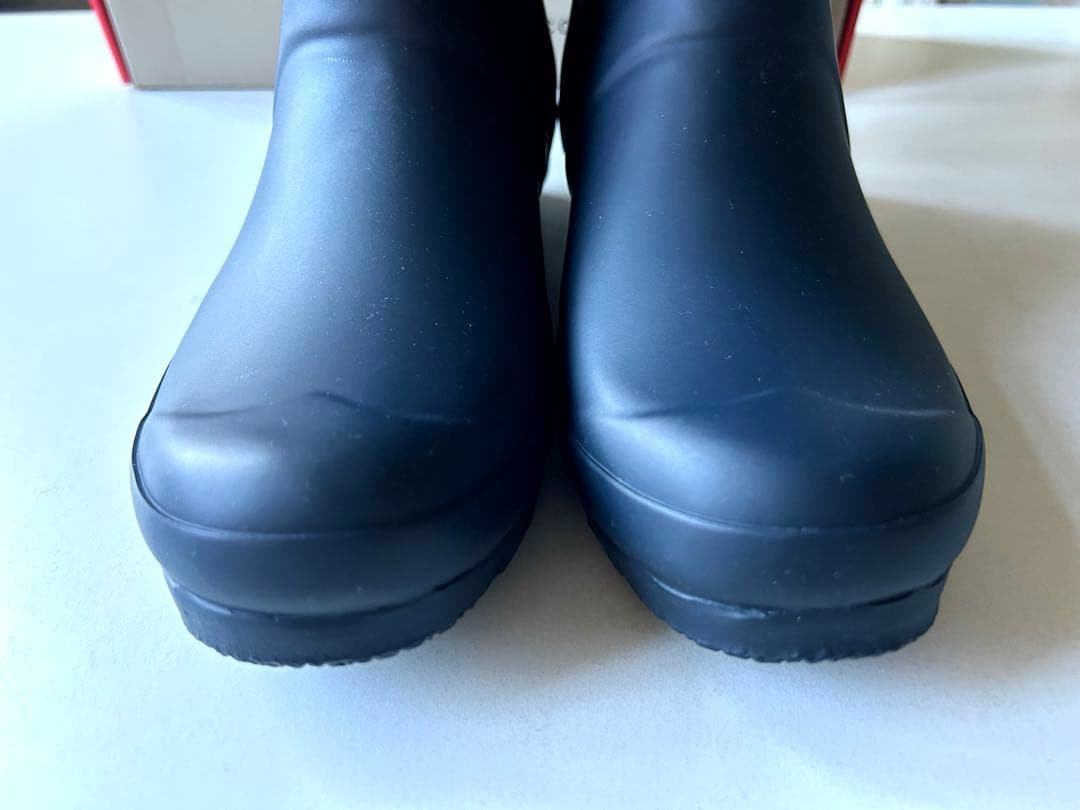 ☆ひまわり☆HUNTER☆レインブーツ ミドル丈 NAVY UK5