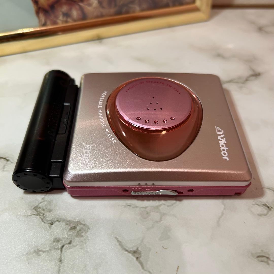 【美品〜極美品】VICTOR MDウォークマン ピンク XM-S5 動作確認済