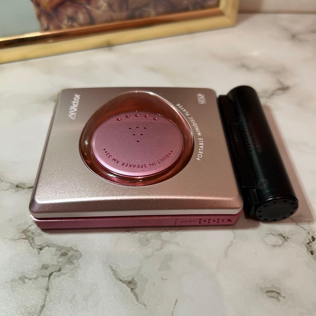 【美品〜極美品】VICTOR MDウォークマン ピンク XM-S5 動作確認済