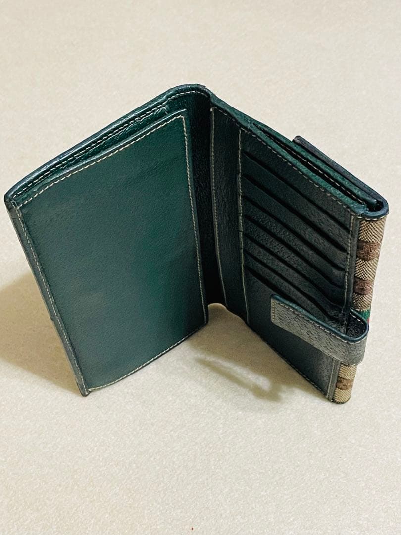 GUCCI GGキャンバス 長財布　シェリー