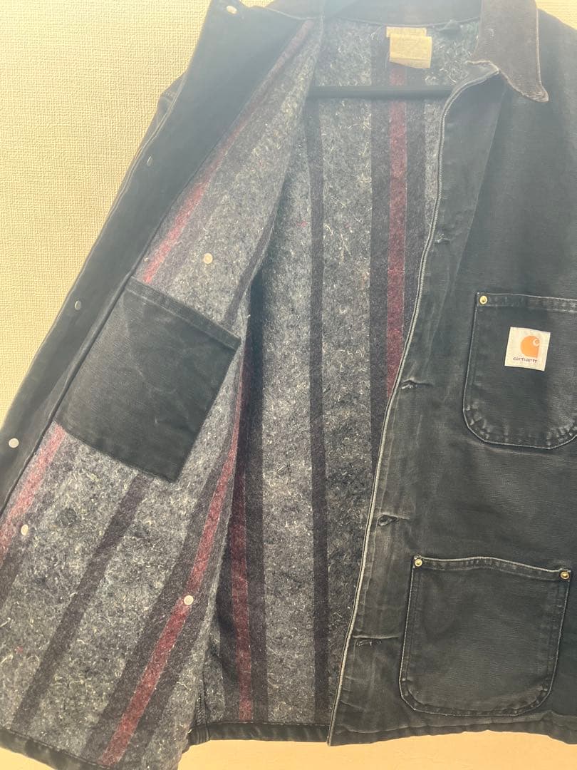 90s Carhartt ミシガンチョアコート ブラック フェード L相当星タグ