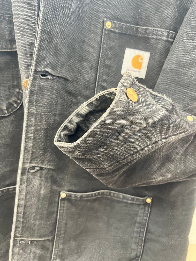 90s Carhartt ミシガンチョアコート ブラック フェード L相当星タグ