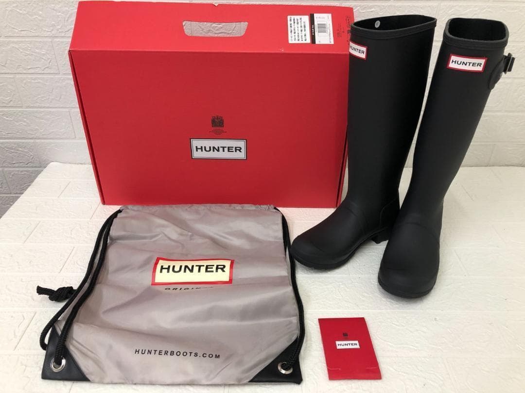 HUNTER トール バック アジャスタブル レインブーツ 23.5cm
