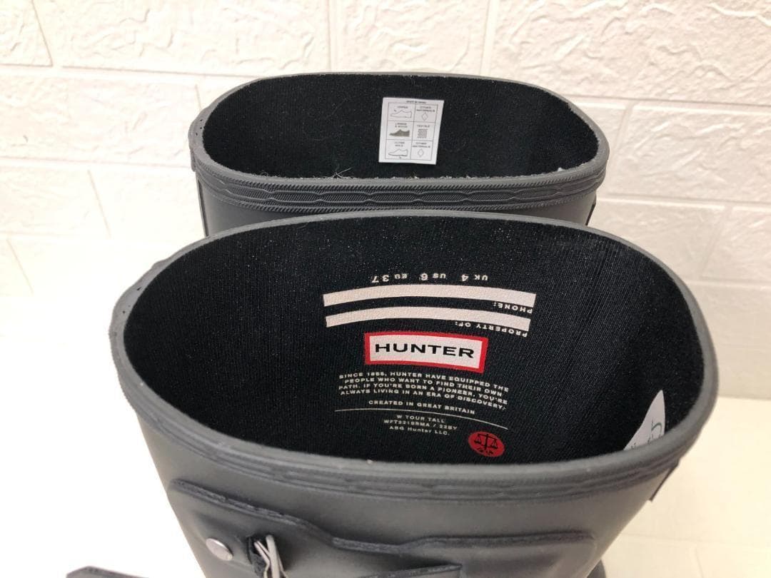 HUNTER トール バック アジャスタブル レインブーツ 23.5cm