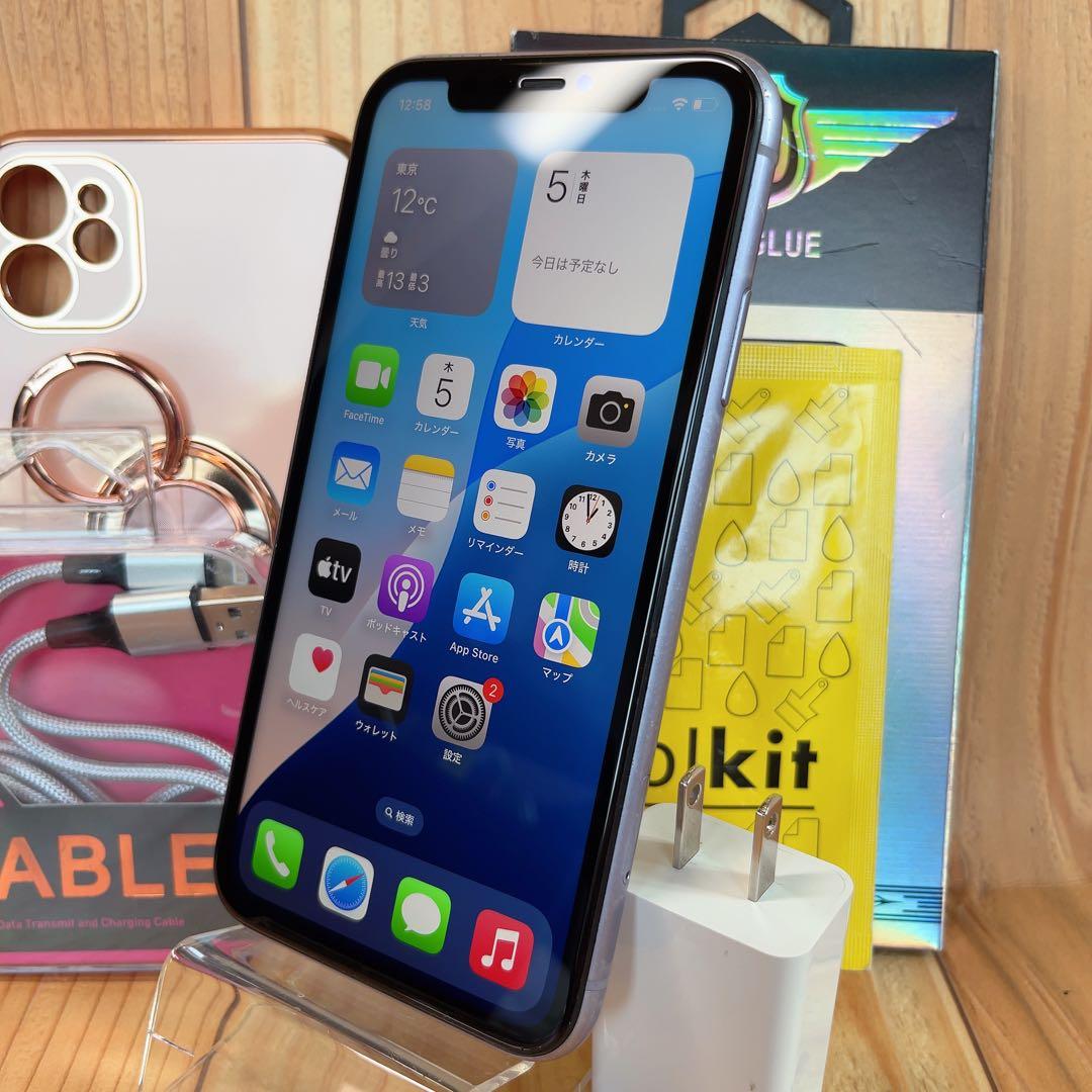 訳あり SIMフリー 本体 iPhone 11 64 GB 610 パープル