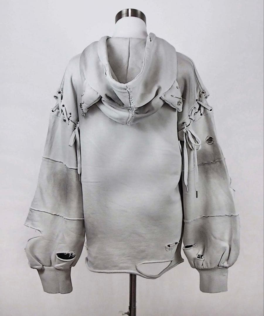 hidolatral theodol ダメージオーバーサイズ猫耳パーカー