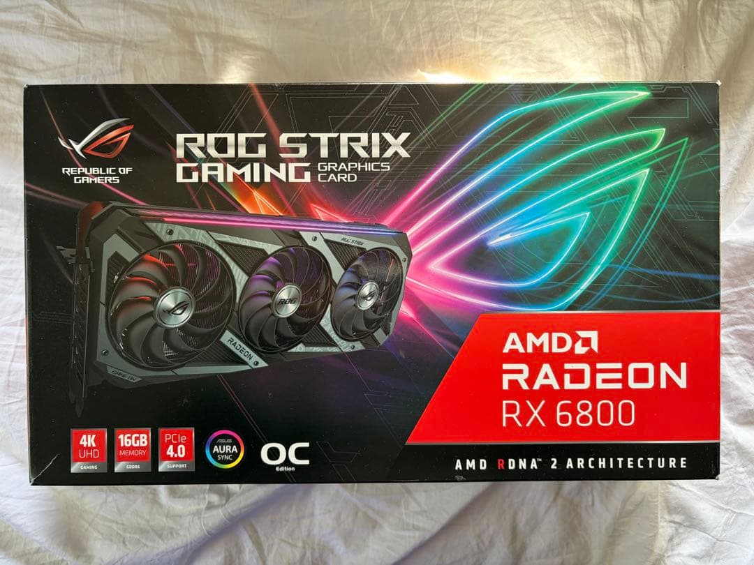 グラフィックボード・グラボ・ビデオカード ASUS ROG STRIX RADEON RX 6800 OC 16GB
