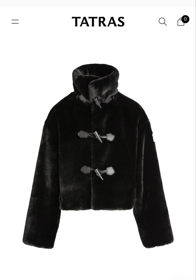 TATRAS　パルタンナ ボアブルゾン　ブラック新品未使用品サイズ2