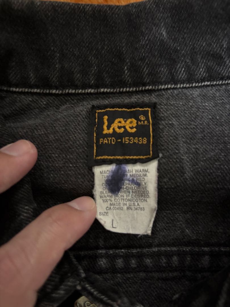 ビンテージ 90s Lee 220 ブラック 黒 デニム ジャケット USA製