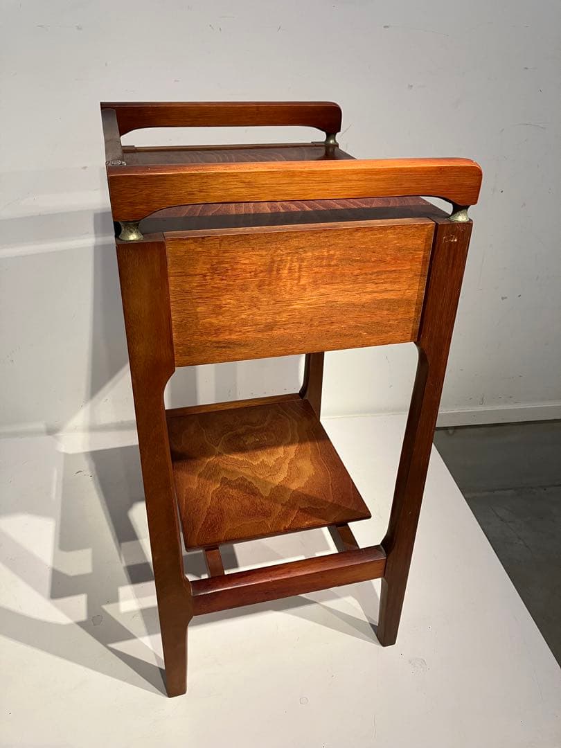 オールド・コイズミの木製コンソールテーブル、レトロ、キツツキ、天童木工、