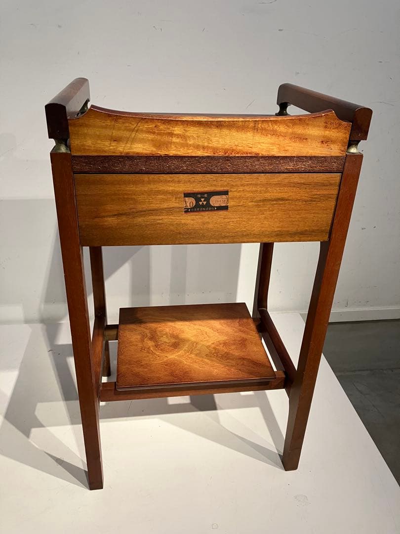 オールド・コイズミの木製コンソールテーブル、レトロ、キツツキ、天童木工、