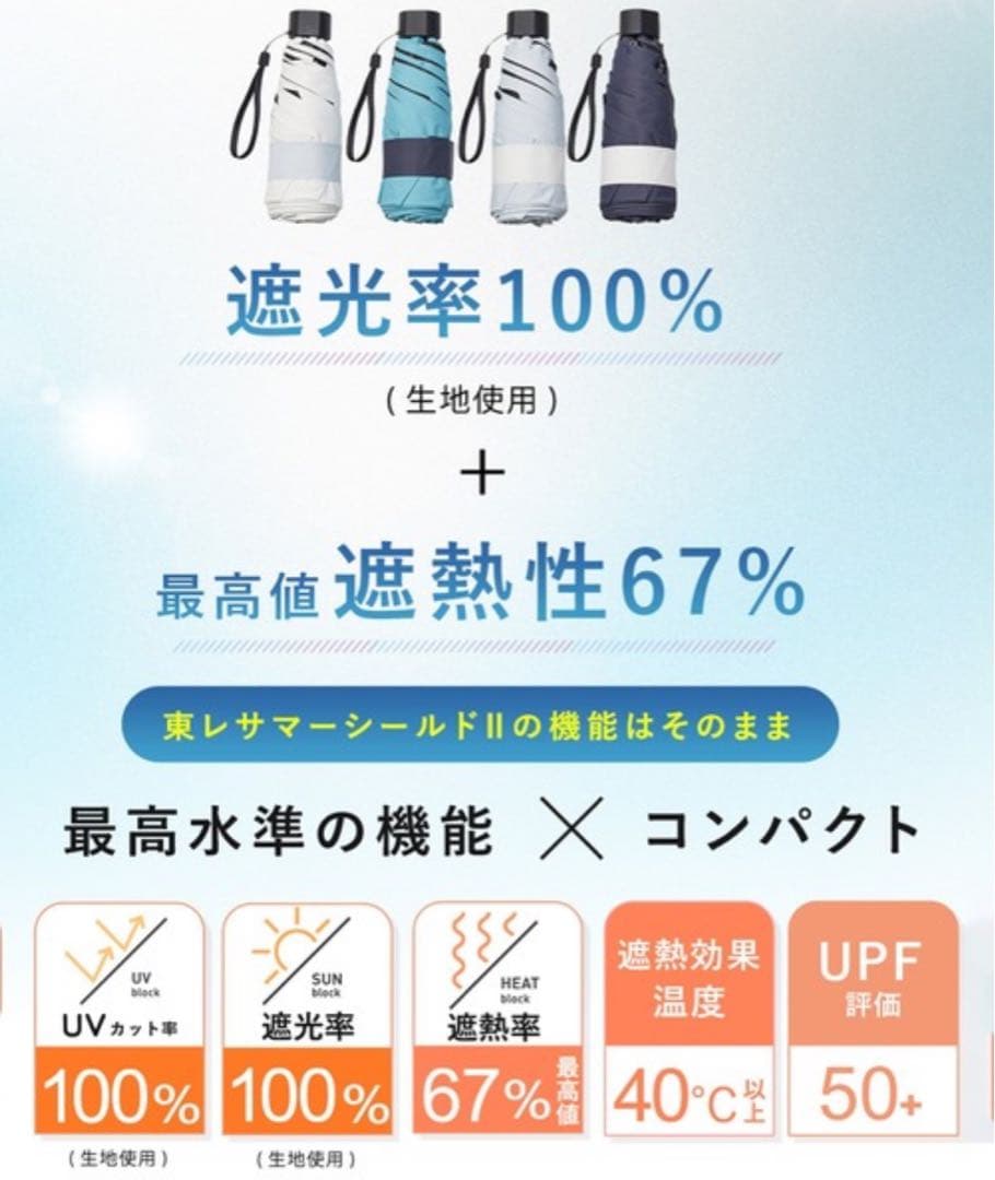 COKAGE+ ACTIVE 5段ミニ 50cm 【東レ　サマーシールドII】