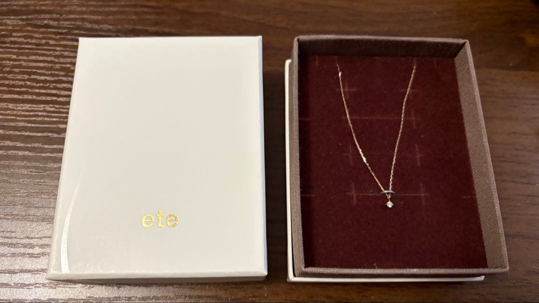ete [レイヤード] K10YG ダイヤモンド ネックレス