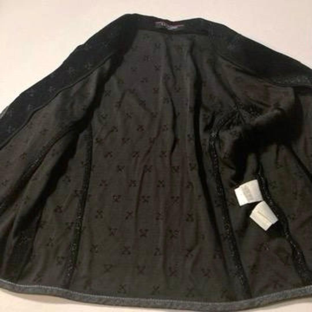 【クミコ】レオナール　ストレッチ テーラードジャケット 総柄 ラメ トリム