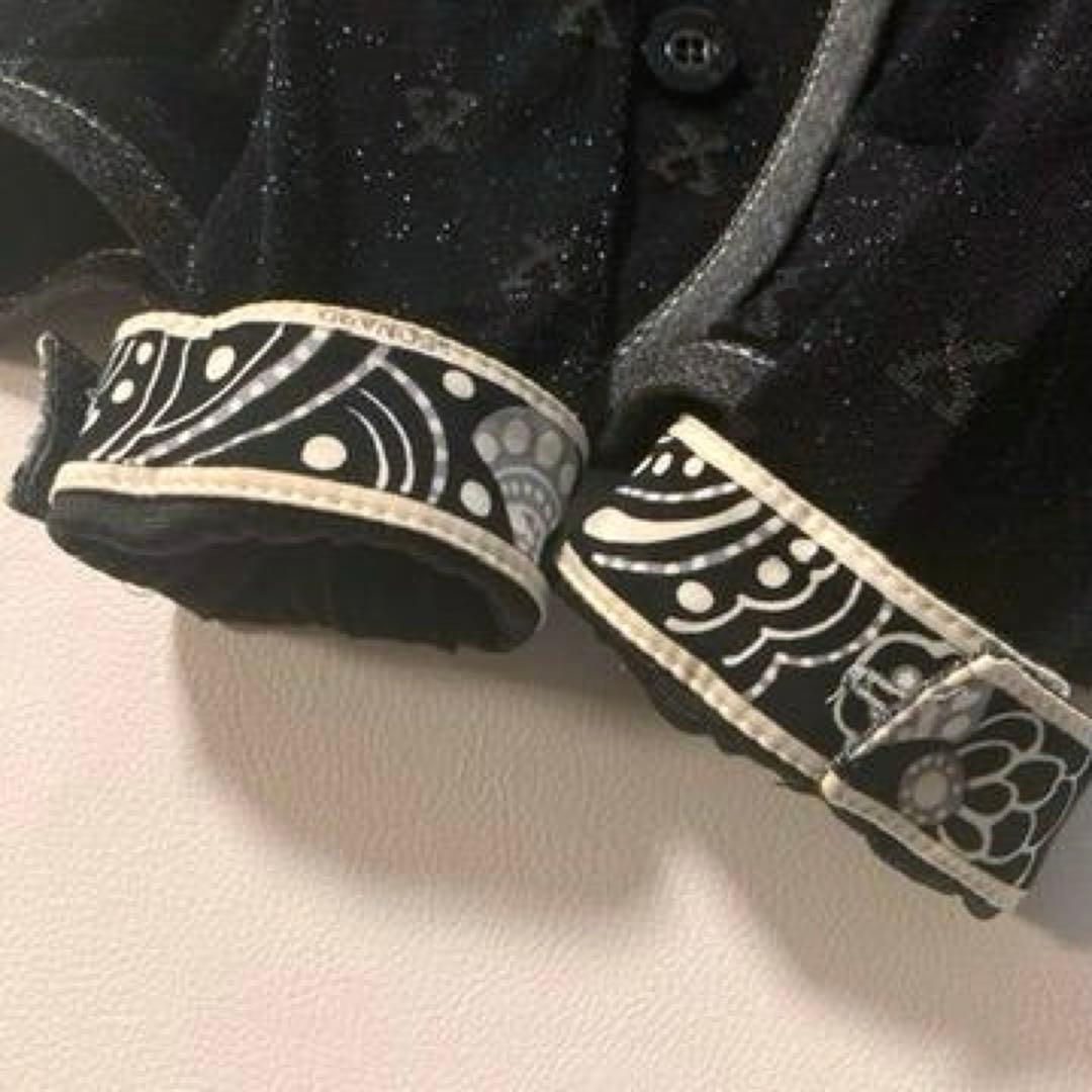 【クミコ】レオナール　ストレッチ テーラードジャケット 総柄 ラメ トリム