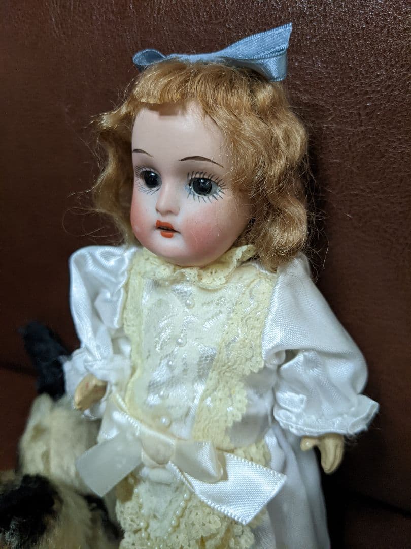 最終！アンティークビスクドールホイバッハの可愛いお嬢さん検)ミニョネット