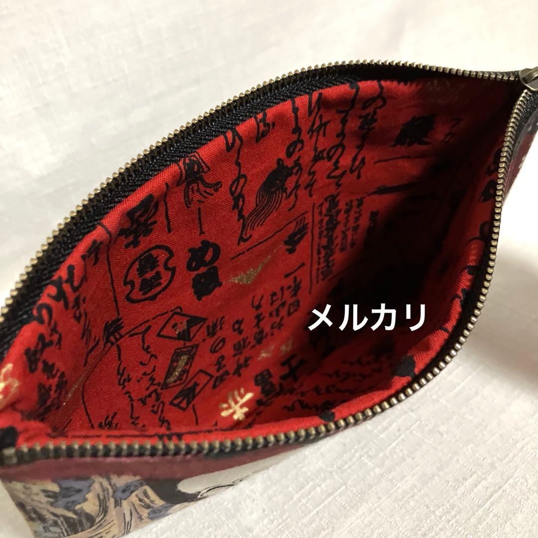 ガシャ髑髏　ハンドメイド　トートバッグ　Ｌ字ファスナー長財布　ポーチ　がま口財布