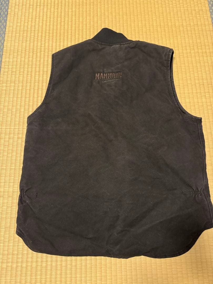 【希少】90s カーハート USA製 ダックベスト ブラック 星タグ 腰ゴム L