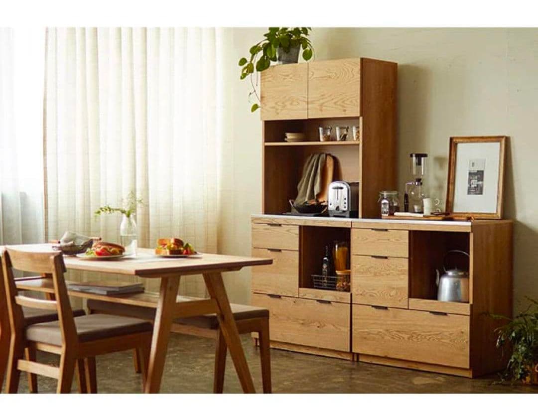 人気 unico ウニコ ADDAY キッチンボード 北欧 食器棚 レンジ台