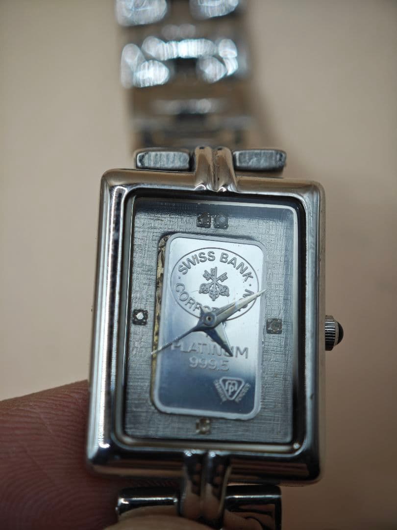 プラチナインゴット 999.5　埋め込み腕時計