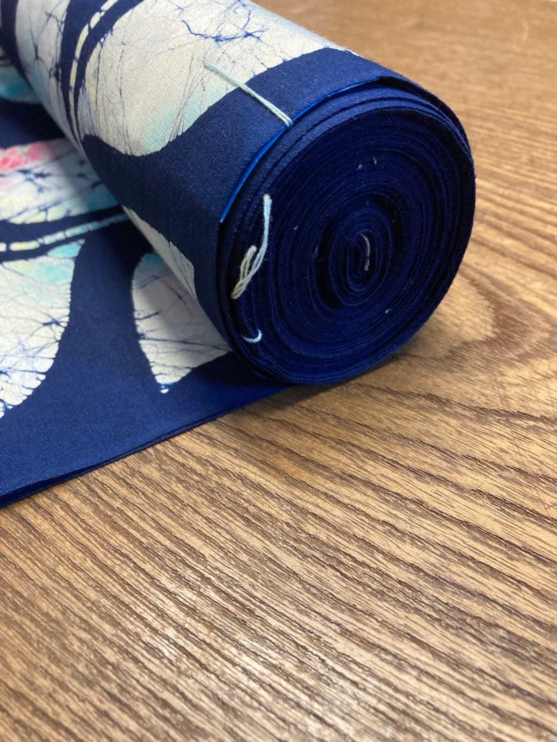 浴衣反物　竺仙　未仕立て　ロウケツ