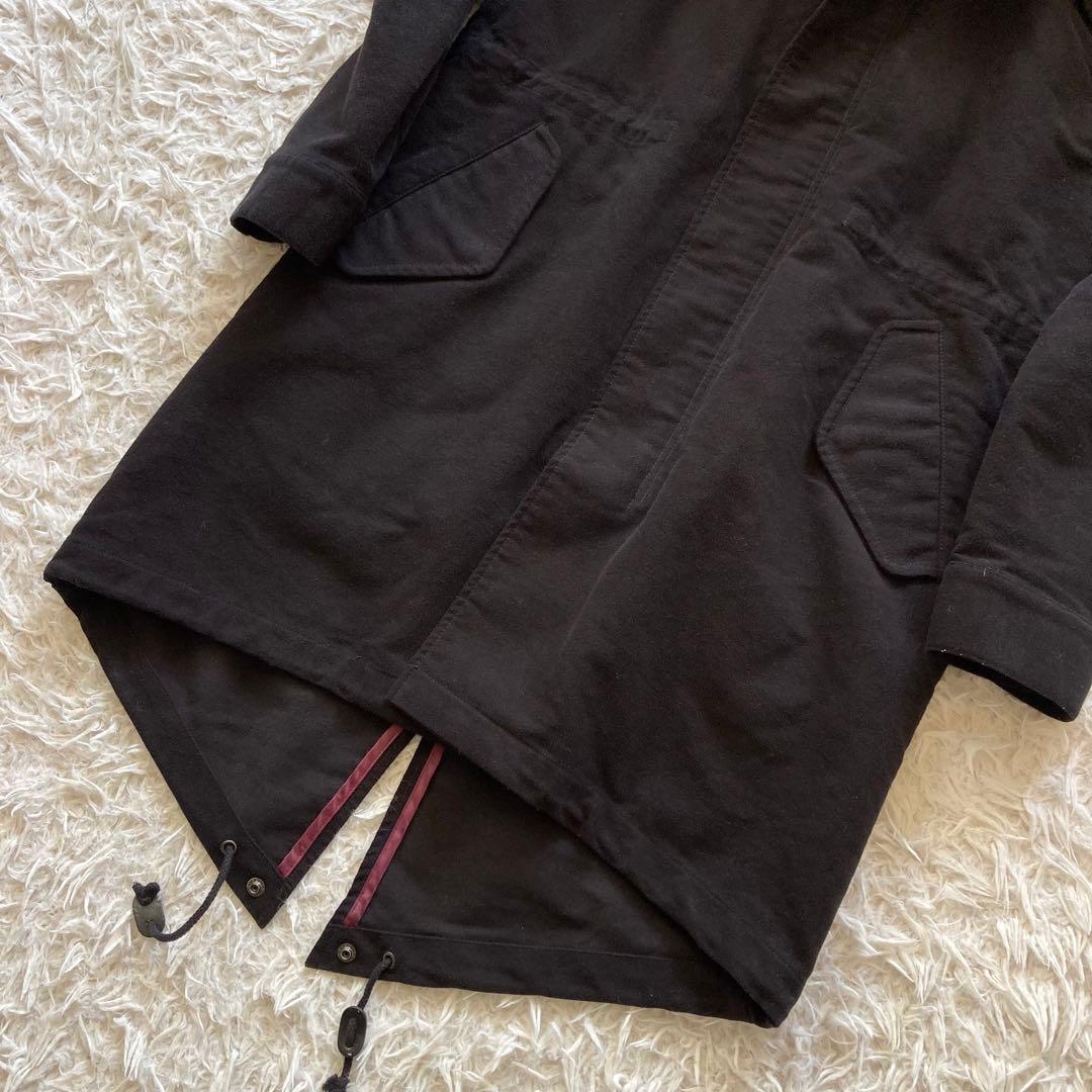 NO ID. ノーアイディー モッズコート 2 ブラック ライナー付 ファー