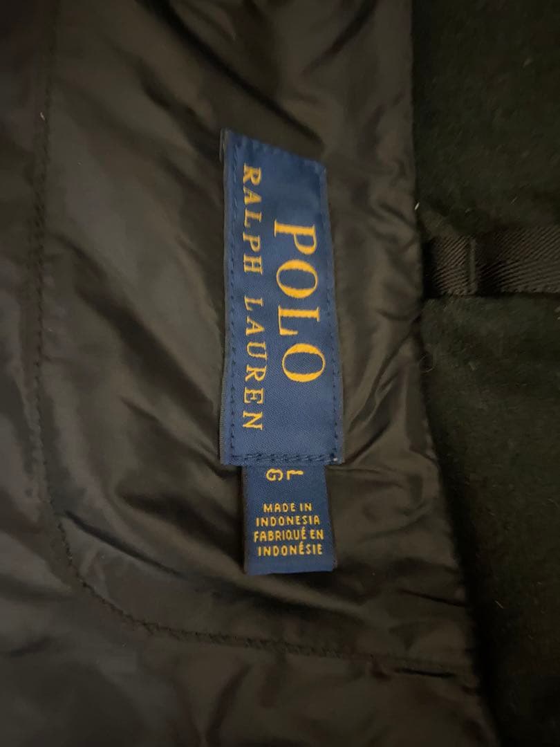 ポロラルフローレン ダウンベスト ビッグポニー刺繍 ブラック L