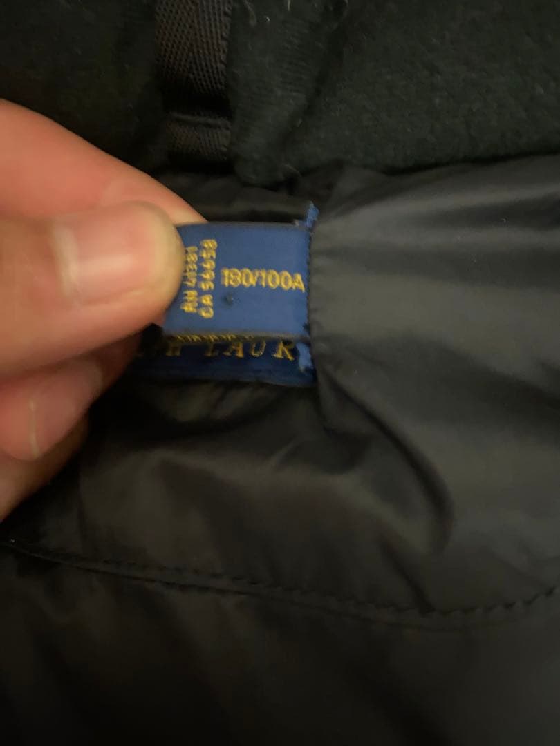 ポロラルフローレン ダウンベスト ビッグポニー刺繍 ブラック L