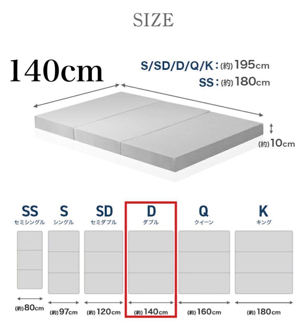 ✨新品✨高反発マットレス　ダブル　140cm×195cm 厚さ10mm