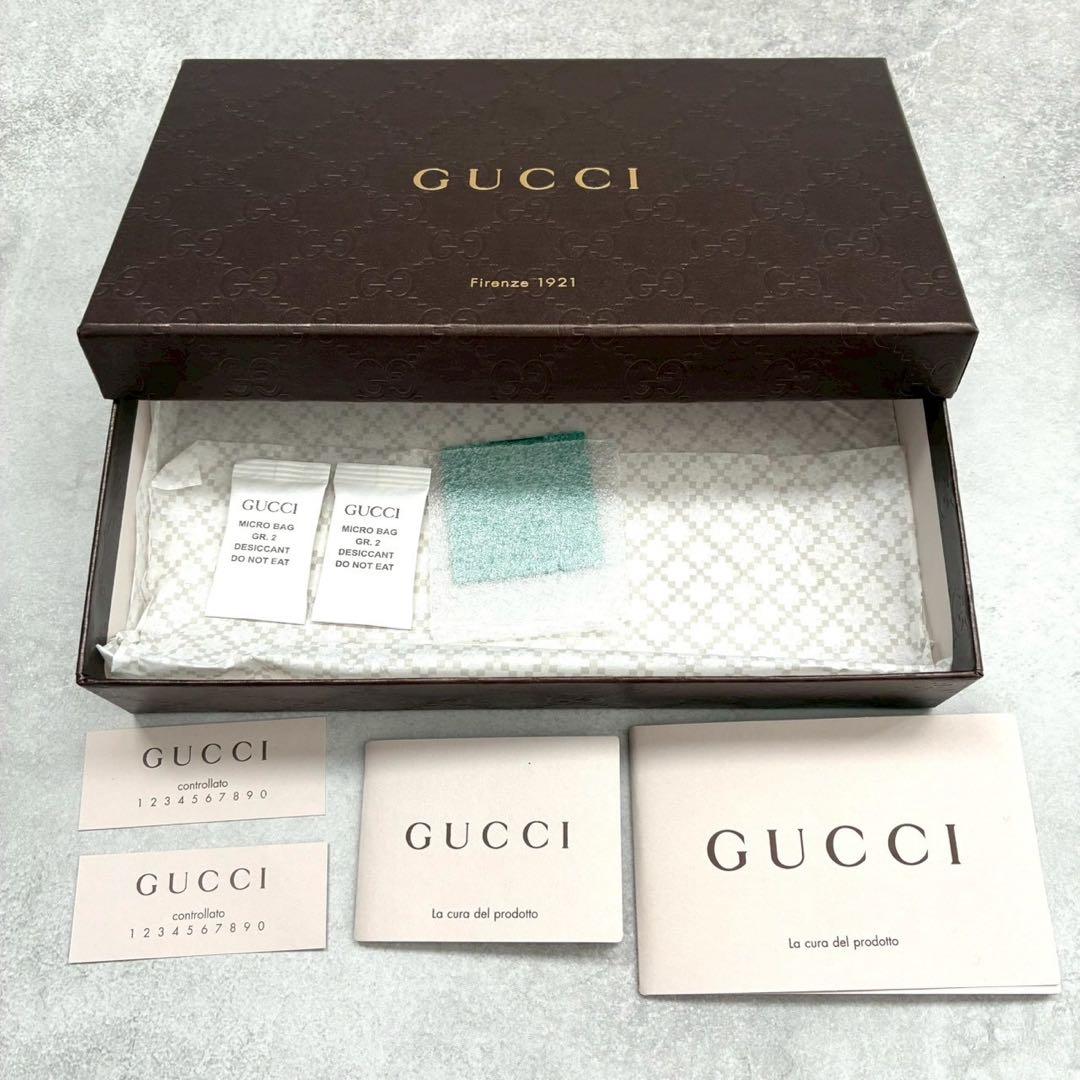 ✨美品✨グッチ 長財布 インターロッキングG レザー ターコイズブルー 付属品