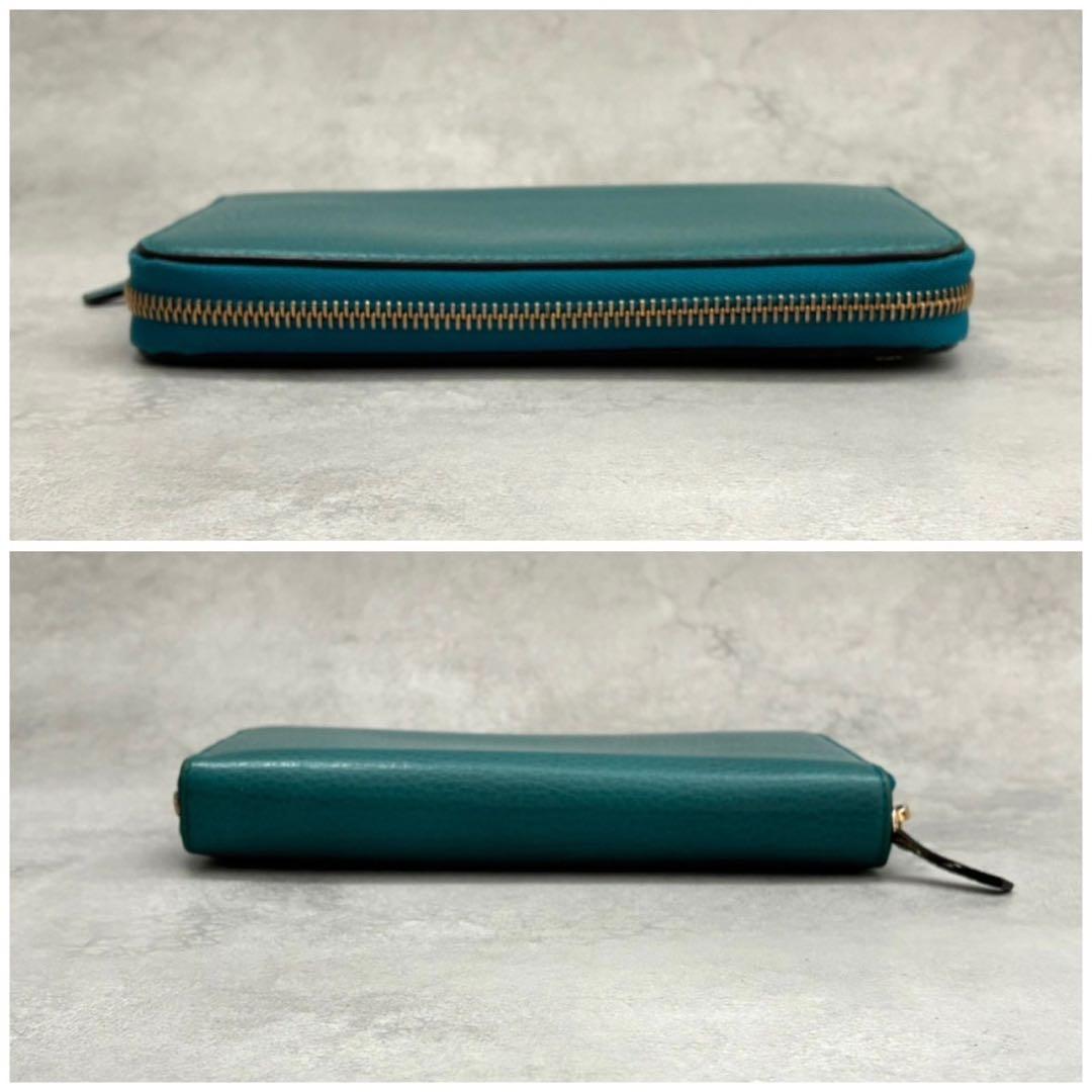 ✨美品✨グッチ 長財布 インターロッキングG レザー ターコイズブルー 付属品