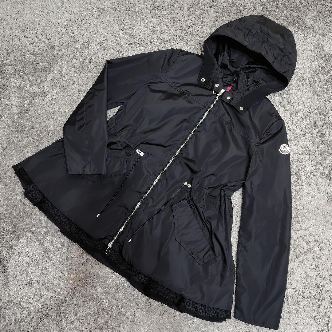 美品 モンクレール Lotus ナイロンジャケット フリル レース レディース