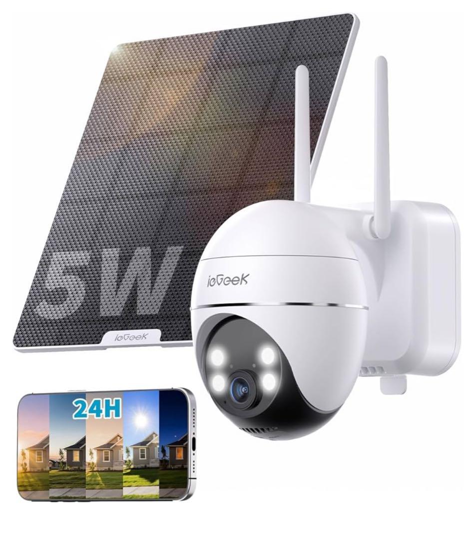 ieGeek 防犯カメラ 屋外 ソーラー
