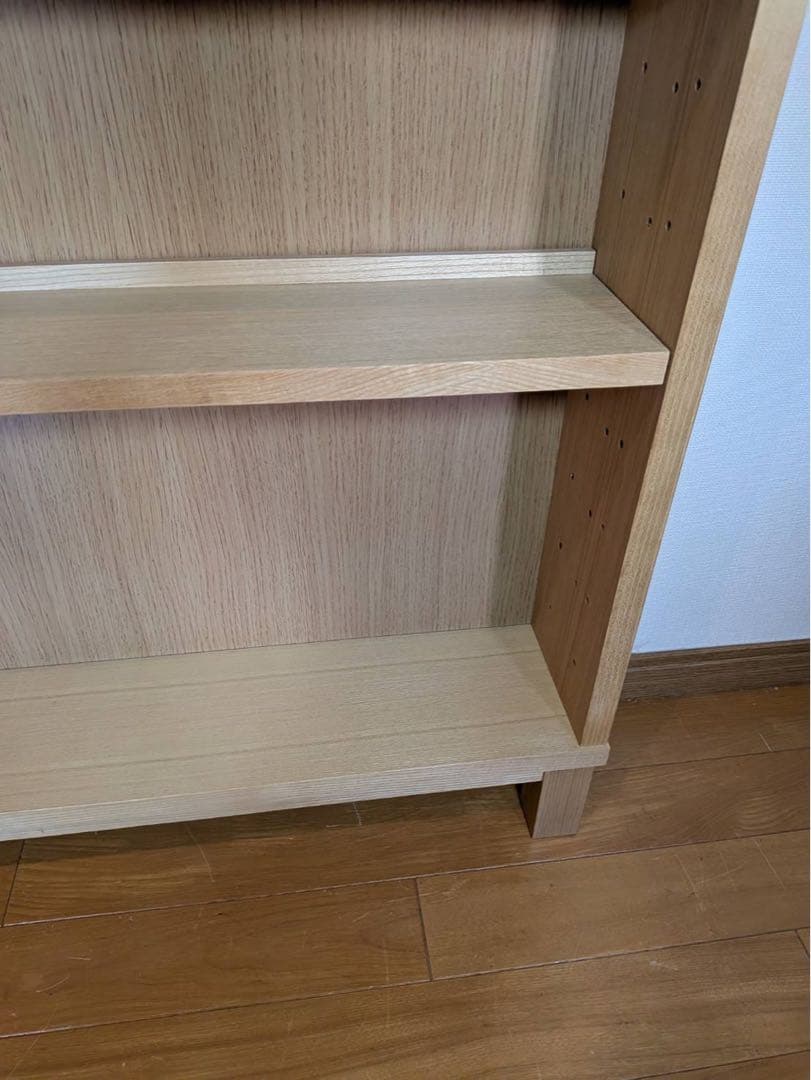 ■送料込■無印良品 木製薄型ラック ワイド小 奥行14cm 本棚 棚