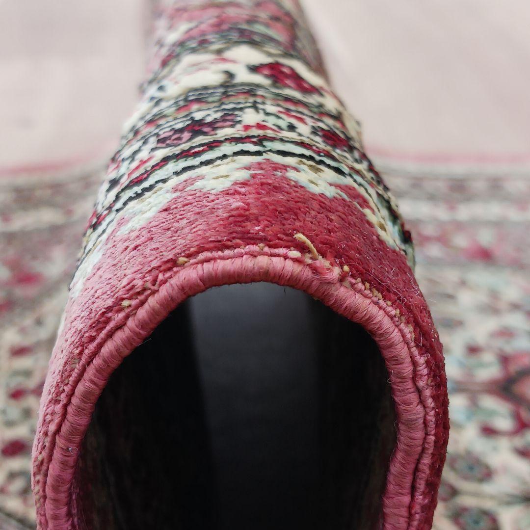 Y2824 高級ペルシャ絨毯 クム産 シルク100% 手織り タペストリー