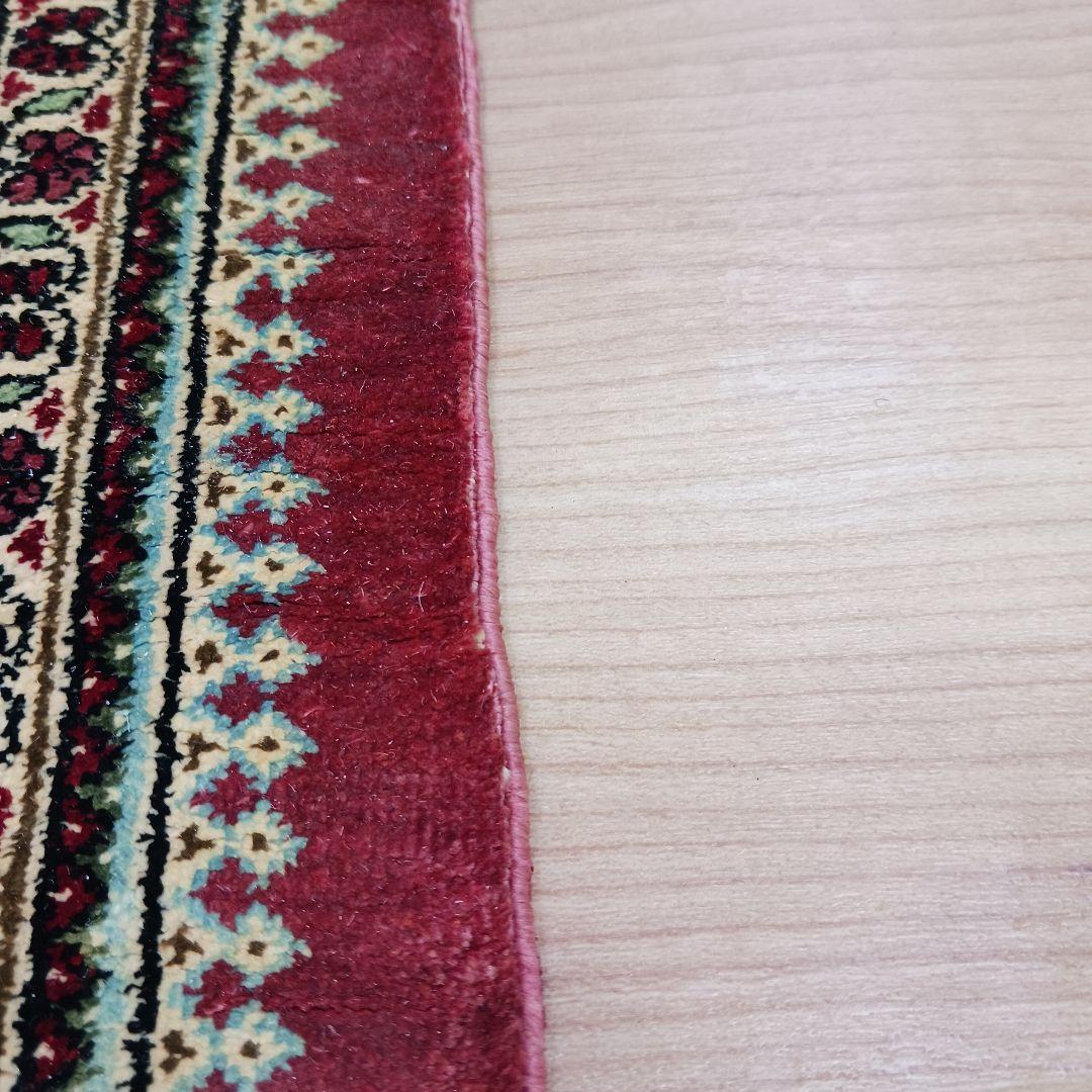 Y2824 高級ペルシャ絨毯 クム産 シルク100% 手織り タペストリー