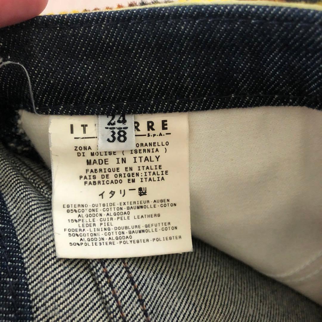 D&G デニムミニスカート レオパード柄