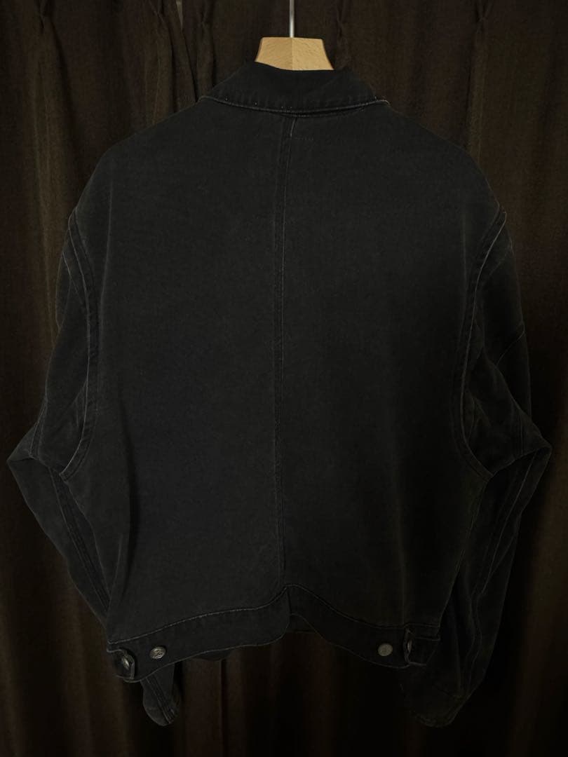 【Basketcase】ブラックデニムジャケット　ダメージ　 ショート丈